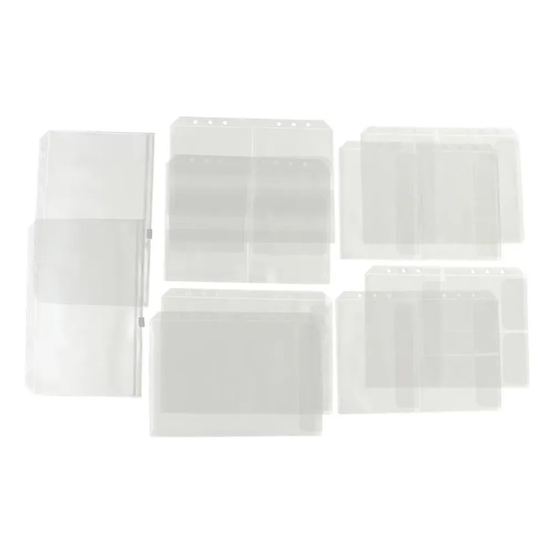 10set Binder A5 Páginas De Bolsillo De 6 Anillos Para