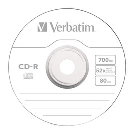 Verbatim 43437-10PK 80Min 52X CD-R Spindle