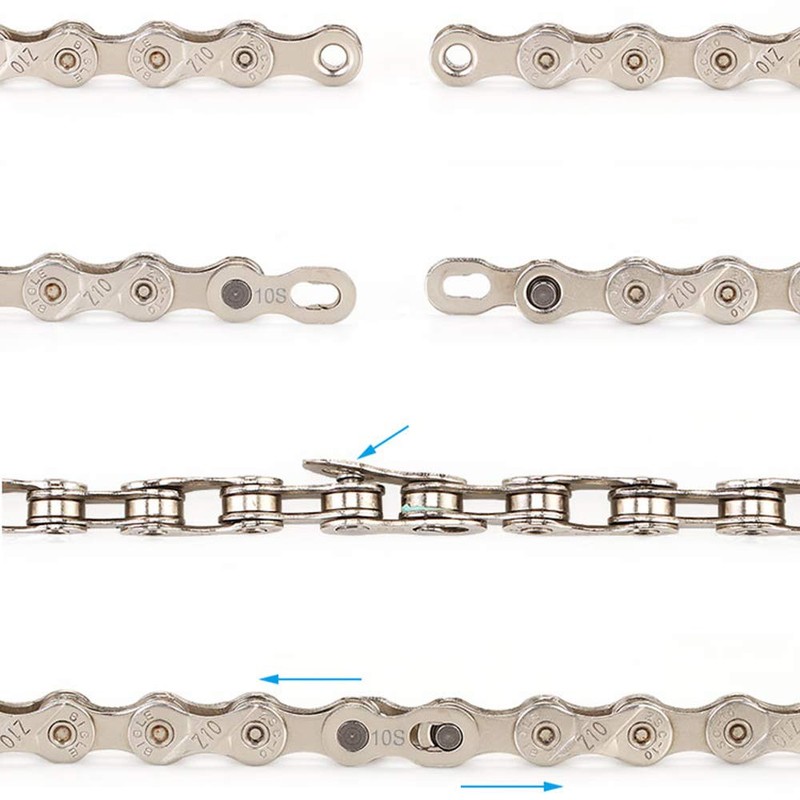 VOANZO Bicycle Chain, Full plating Silver Rust-proof Mountain Road Bike