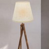 LIFKOME Linen Curtain Fabric Lampshade Replacement E27 Barrel Lampshade Linen