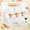 100 Pack Plastic Martini Glasses Disposable with Mini Silver Forks,