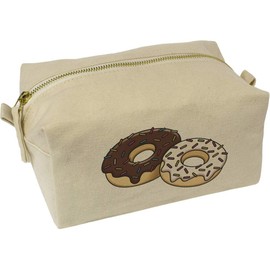 'Doughnuts' Canvas Wash Bag/Makeup Case (CS00015734)