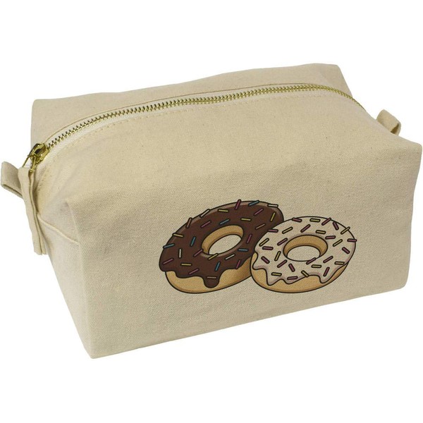 'Doughnuts' Canvas Wash Bag/Makeup Case (CS00015734)
