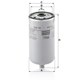 MANN-FILTER WDK 725 Fuel Filter - TRUCKS + BUSES