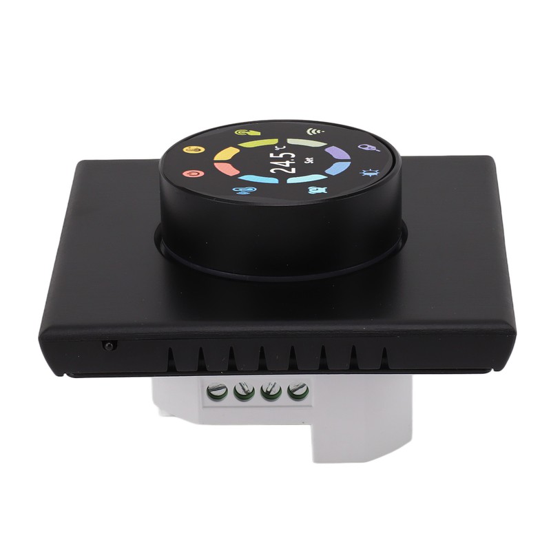 Smart Thermostat Black App Remote Control Timing Energy Saving High