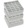 Simple Houseware Sock Drawer Organizer for Dresser/Closet/Bedroom, 3 Pack, Gray