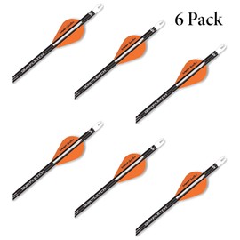 New Archery Products Quikfletch Quikspin 2" 3-Vane Stabilizing Fletching - Black Tube, Orange/White Vanes