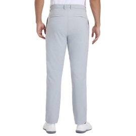 Strweitt Golf Pants for Men Stretch Dress 30"/32"/34" Pants Quick Dry Lightweight Slacks Trousers for Business Casual Travel Light Grey 36Wx34L