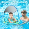 Baby Pool Float with Canopy Removable UPF50+ UV Sun Protection,Third-Generation