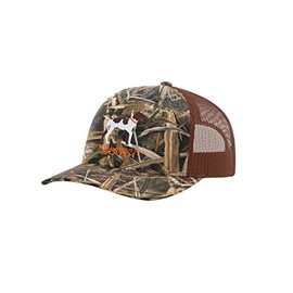 It's All About The South Pointer Mesh Back Trucker Hat-Camo Blades