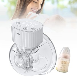 SAY CHEESE Extractor de Leche Eléctrico Recargable e Inalámbrico, Manos Libres con Pantalla LCD, 3 Modos y 27 Niveles de Succión, Silencioso de 50dB, Desmontable y de Fácil Limpieza, Protección y Conservación Eficaz de la Leche Materna con Funda de Silic