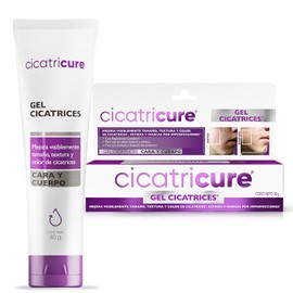 Cicatricure Gel – Resultados en 8 semanas – Skin Care para cicatrices – Disminuye tamaño, color y textura de cicatrices y estrías – Fórmula hidratante – Contiene 1 tubo de 30g