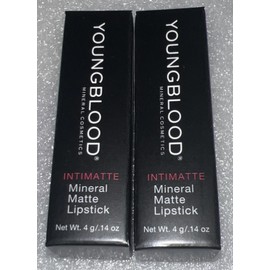 2x Youngblood Mineral Cosmetics Women's Makeup Intimate matte Lipstick vanity