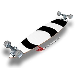 Bullseye Black and White - Decal Style Vinyl Wrap Skin fits Longboard Skateboards up to 10"x42" (Longboard NOT Included)