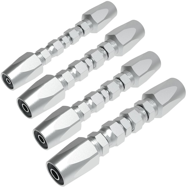 4PCS Reusable Hydraulic Hose Field Repair Kit, 1/2'' 3/8'' 1/4''