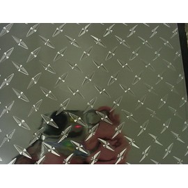 DPC Roll of Diamond Plate Classic Sign Vinyl, with Self-Adhesive (Silver, 24 inch x 10 ft)