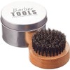 BARBER TOOLS Beard Brush with Round Metal Case