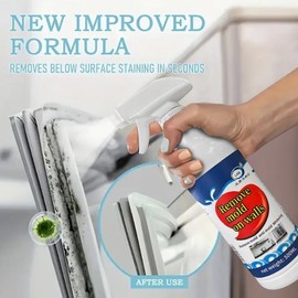 Highly Instant Mold and MildewStain Remover Spray 300ML- for Washing Machine Seal | Bathroom Grout | Kitchen Sinks, Prevents Mould Regrowth, Household Essentials:_1 bottle