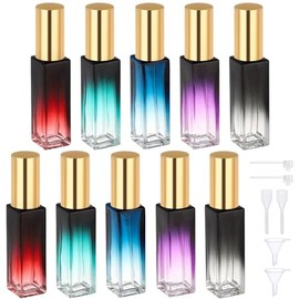 Segbeauty 0.34oz Refillable Pocket Perfume Bottle, 5 Set of 10ML Mini Glass Perfume Atomizer Travel, Empty Fine Mist Travel Bottles Cologne Atomizer Dispenser Fragrance Sprayer Cosmetic Container