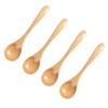 kicoriya Set of 4 Natural Wood Cafe Style Tea Spoons