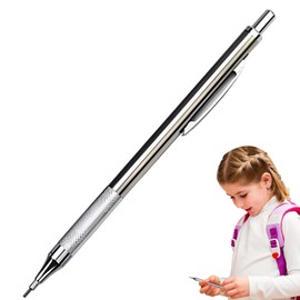 Mechanic Pencil, Automatic Metal Pencil, School Stationery Stainless Steel Pen for College Engineering Drafting Students Note-Taking Class Home Woodworking