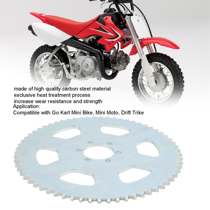 65 Tooth Chain Sprocket Carbon Steel 6 Holes 37mm Bore