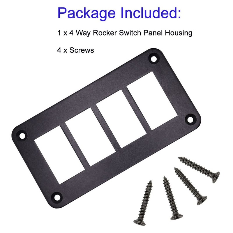 HOKAAER 4 Way Rocker Switch Panel Housing Holder, Rocker Toggle