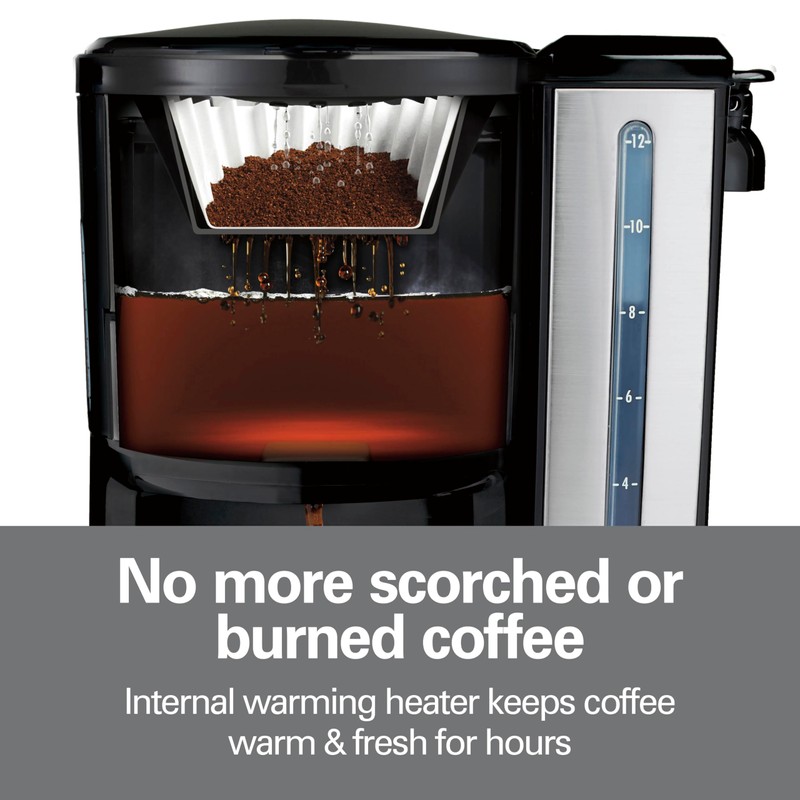 Hamilton Beach One Press Programmable Dispensing 12 Cup Coffee Maker
