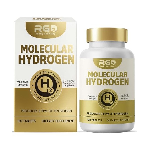 Hydrogen Water Tablets with Magnesium 120 Tablets 60 Servings, H2