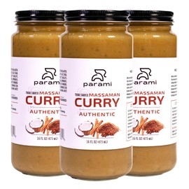 Parami Thai Curry Sauce Size 16 OZ (Gluten Free, Dairy Free, Nut Free) (Massaman, Pack of 3)