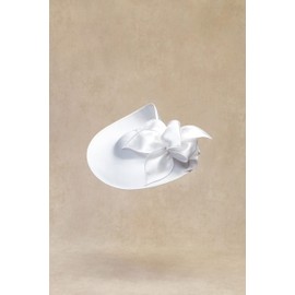 BABEYOND Derby Hats for Women - Fascinators Tea Party Hats Headband Wide Brim Fascinator for Wedding Cocktail White