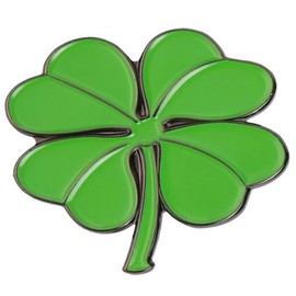 Lucky Irish Four 4 Leaf Clover Shamrock Green Enamel Pin Badge