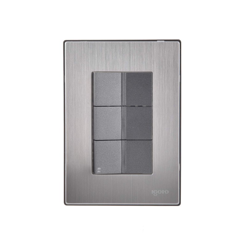 iGoto INOX2016 con 2 apagadores sencillo y 1 apagador escalera