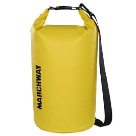 MARCHWAY Floating Waterproof Dry Bag 5L/10L/20L/30L/40L, Roll Top Sack Keeps Gear Dry for Kayaking, Rafting, Boating, Swimming, Camping, Hiking, Beach, Fishing (Lemon Yellow, 5L)