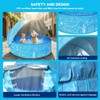 Kiddie Pool with Canopy - 47 in Foldable Kids Pool,