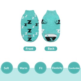 MengMengDa Dog Sweaters Dog Pullover Sweater Puppy Clothes Cold Weather Cable Knitwear Thick Warm Outfits for Medium Dogs (Turquoise-L)