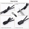 26pcs Zipper Pull Cord Ends Shoe Lace End Clips Cord