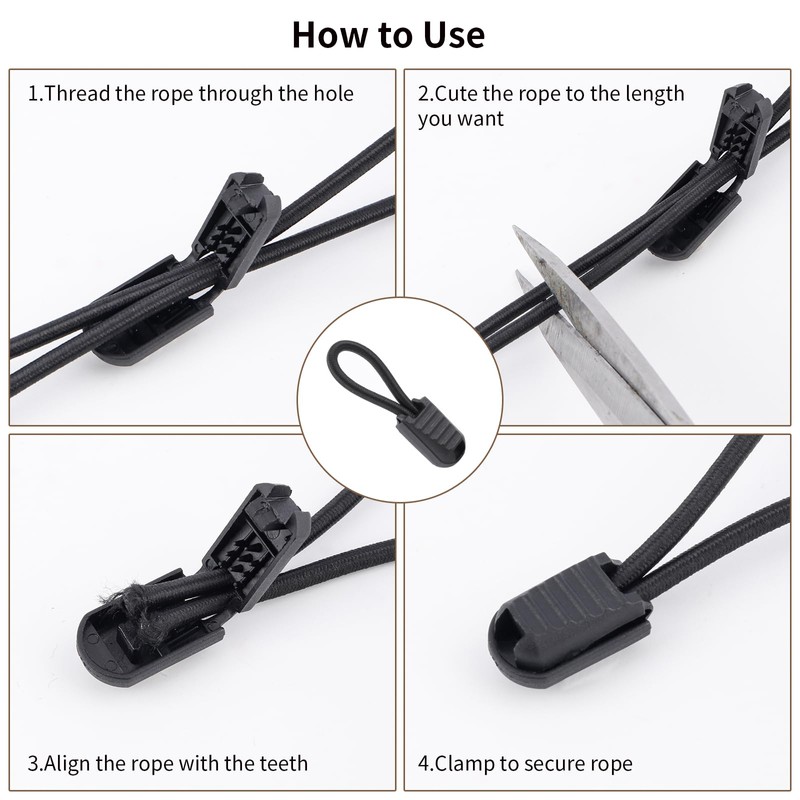 26pcs Zipper Pull Cord Ends Shoe Lace End Clips Cord