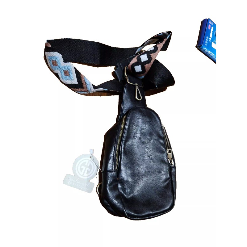 GIRLIE GIRL ORIGINAL - LILLY CROSSBODY - VEGAN LEATHER BLACK