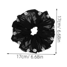 Healvian Velvet Hair Scrunchies With Pearl Studs Large Scrunchies For All Hair Styles Elegant And Versatile Hair Accessories