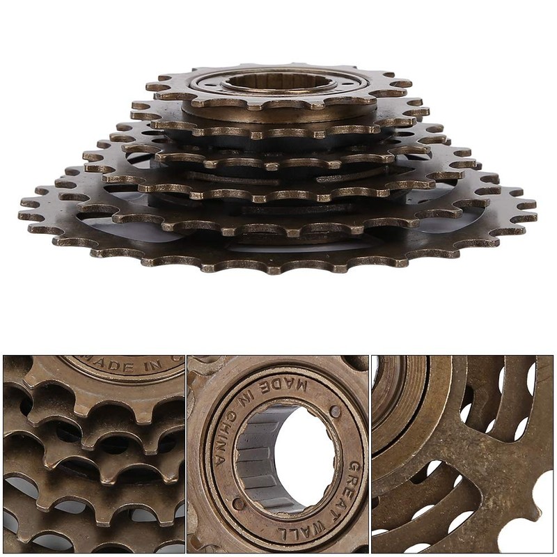 KIMISS Bicycle Freewheel Cassette, 6-Speed 14T 28T Mountain Bike Sprocket