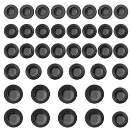 40 Pcs Piggy Bank Stopper - Piggy Bank Plugs for Money Saving Box, Perfect Replacement Piggy Bank Stoppers Lid, Includes 5 Sizes Bank Stoppers Rubber Plugs(Black)