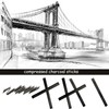 ieron 6 Square Graphite Sticks Square Compressed Charcoal Sticks Drawing