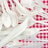 Blue sky Premium Disposable White Plastic Soup Spoons - 50