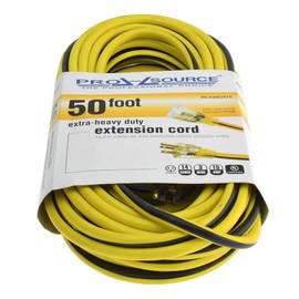 PRO SOURCE Extra Heavy-Duty 50-Foot Yellow & Black 14-Gauge Outdoor Extension Cord with Indicator Light