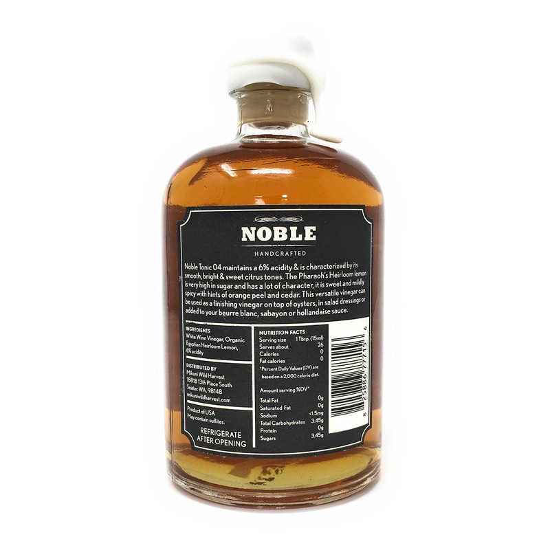 Noble Tonic 04 Pharaohs Heirloom Lemon Matured White Wine Vinegar,