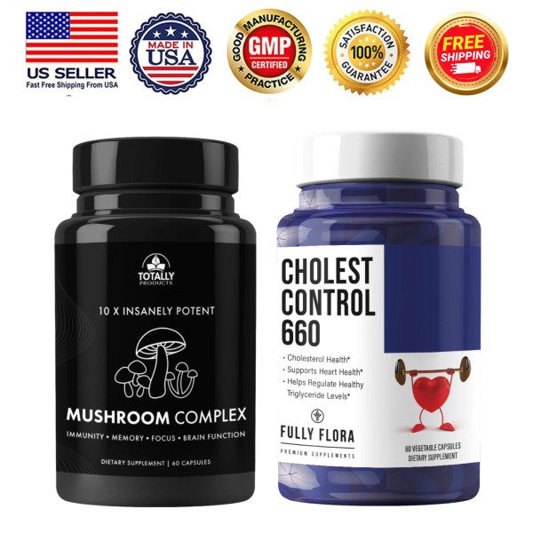 Totally Products Mushroom Complex Support Immune System & Cholesterol Control