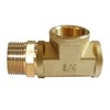 Joywayus Brass Tee Pipe Fitting Barstock 3 Way 3/4" NPT