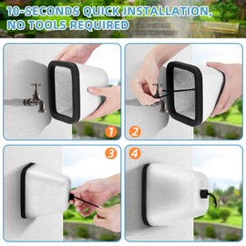 Faucet Covers for Winter, Outdoor Spigot Covers Winter Insulated, Foam Faucet Cover for Winter Freeze Protection, 2 Pcs, White