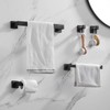 Bathroom Hardware set 5 Piece,NSCMQSL Bathroom Accessories Wall Mounted Black